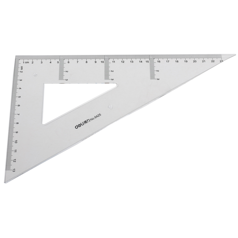 deli 6425 Set Square, 25CM, Transparent - Image 2