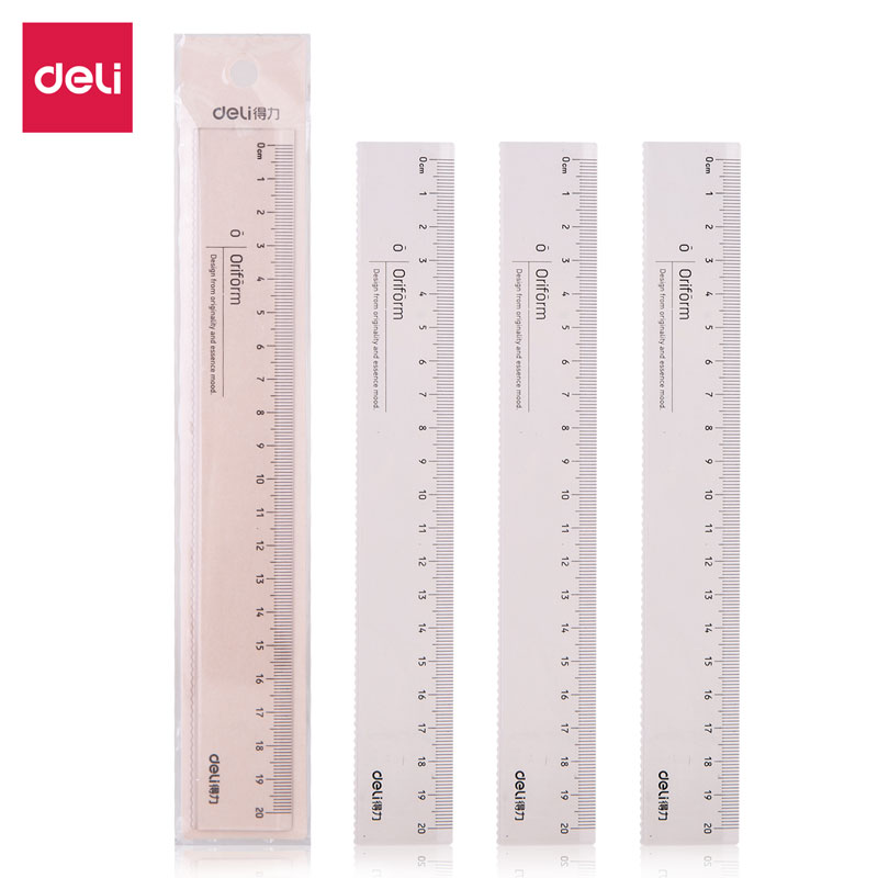 deli 79752 School Straight Edge, Transparent - Image 2