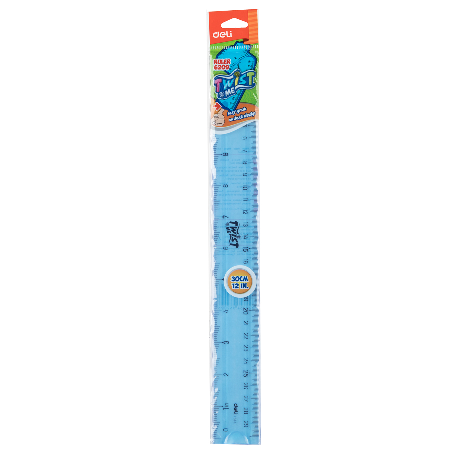 deli E6209 Ruler, 30CM, Assorted Colors - Image 2