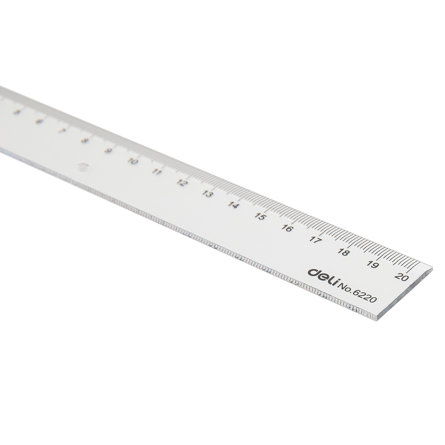 deli E6220 Ruler, 20cm, Transparent - Image 2