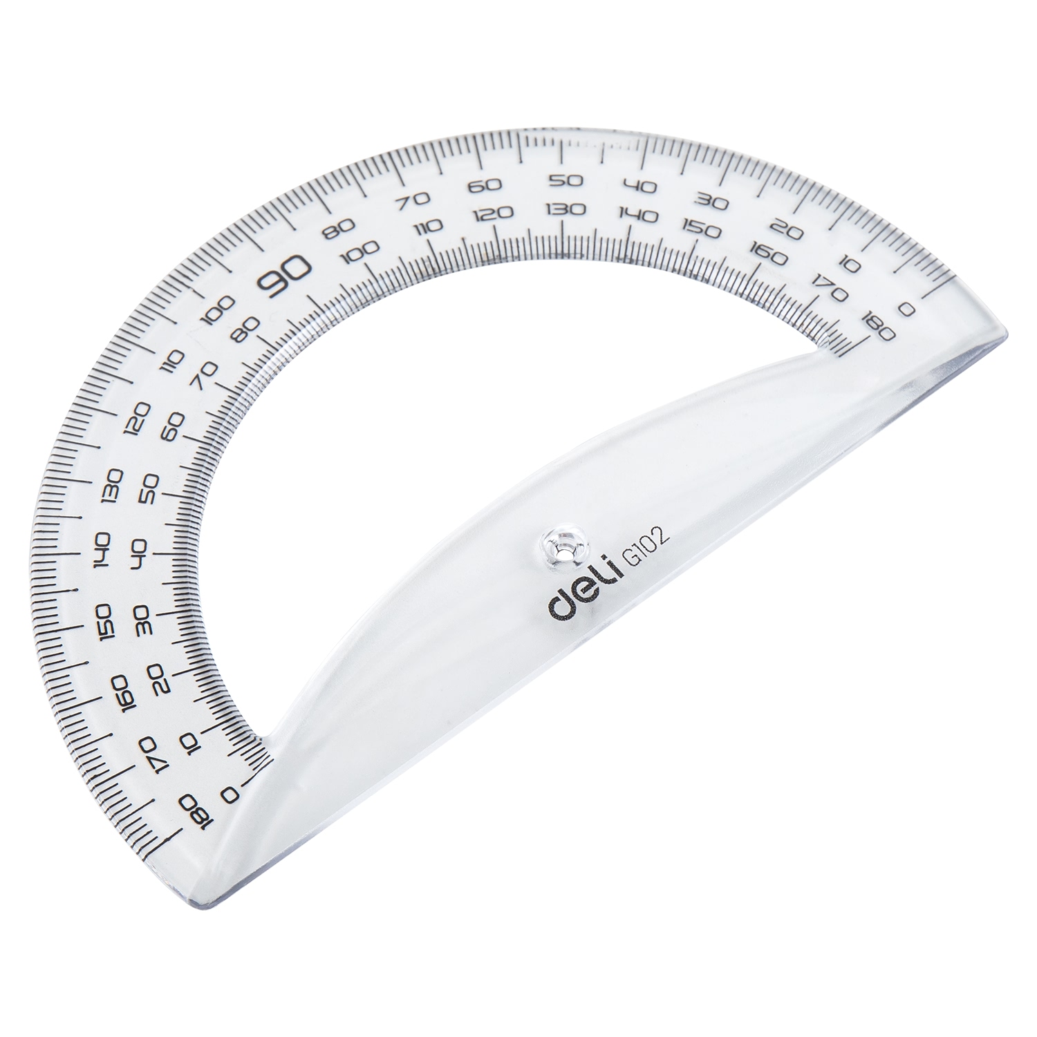 deli EG10212 Protractor, 12CM, Transparent - Image 2