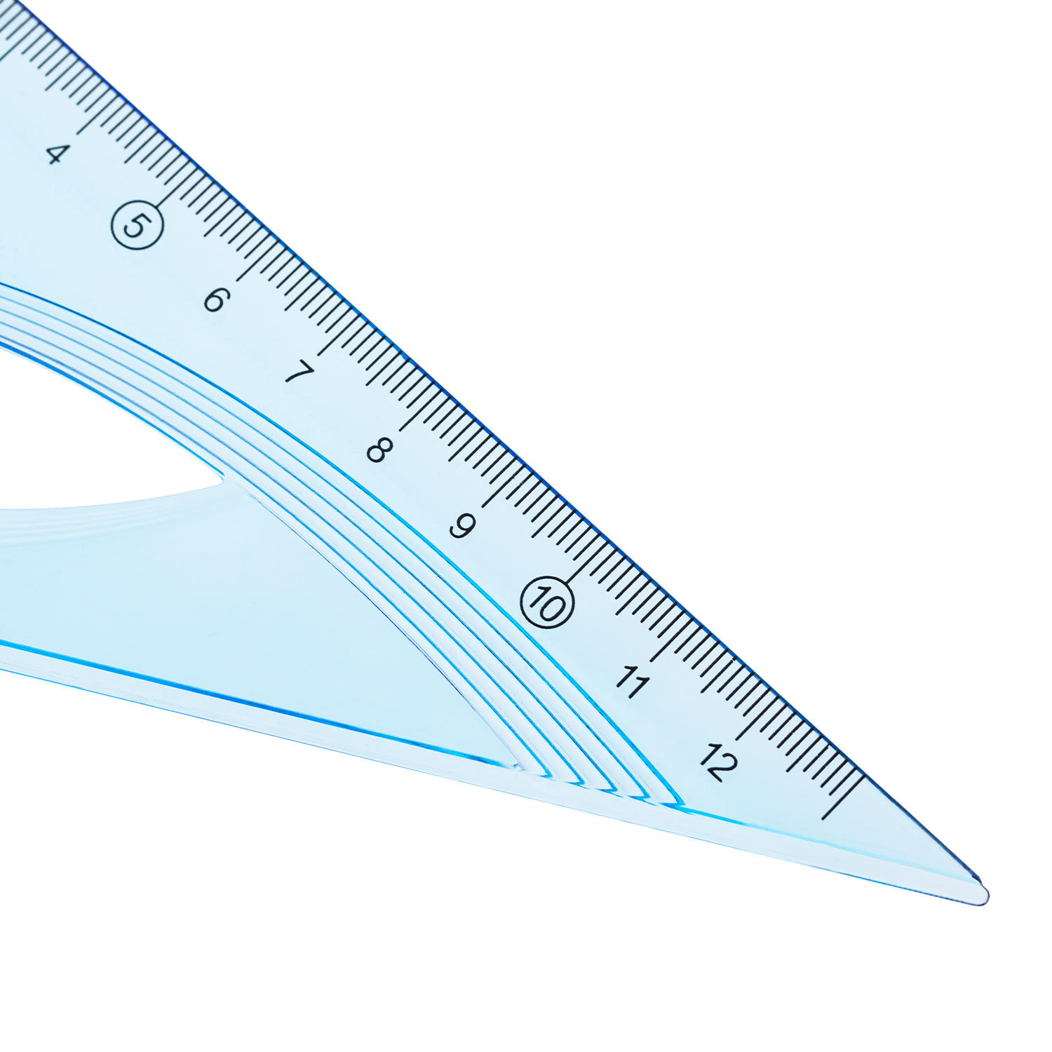 deli EH15 Set Square, 60° 21cm, Blue - Image 2