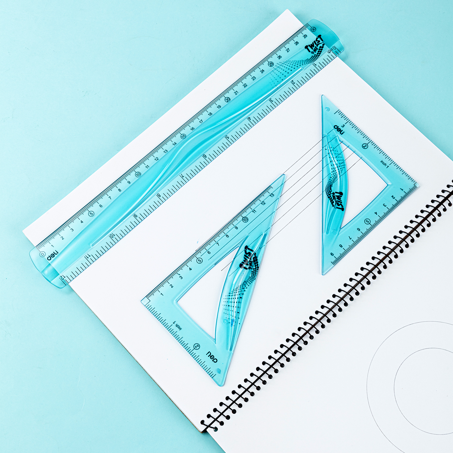 deli EH23 Ruler Set, 4 PCS Set - Image 2