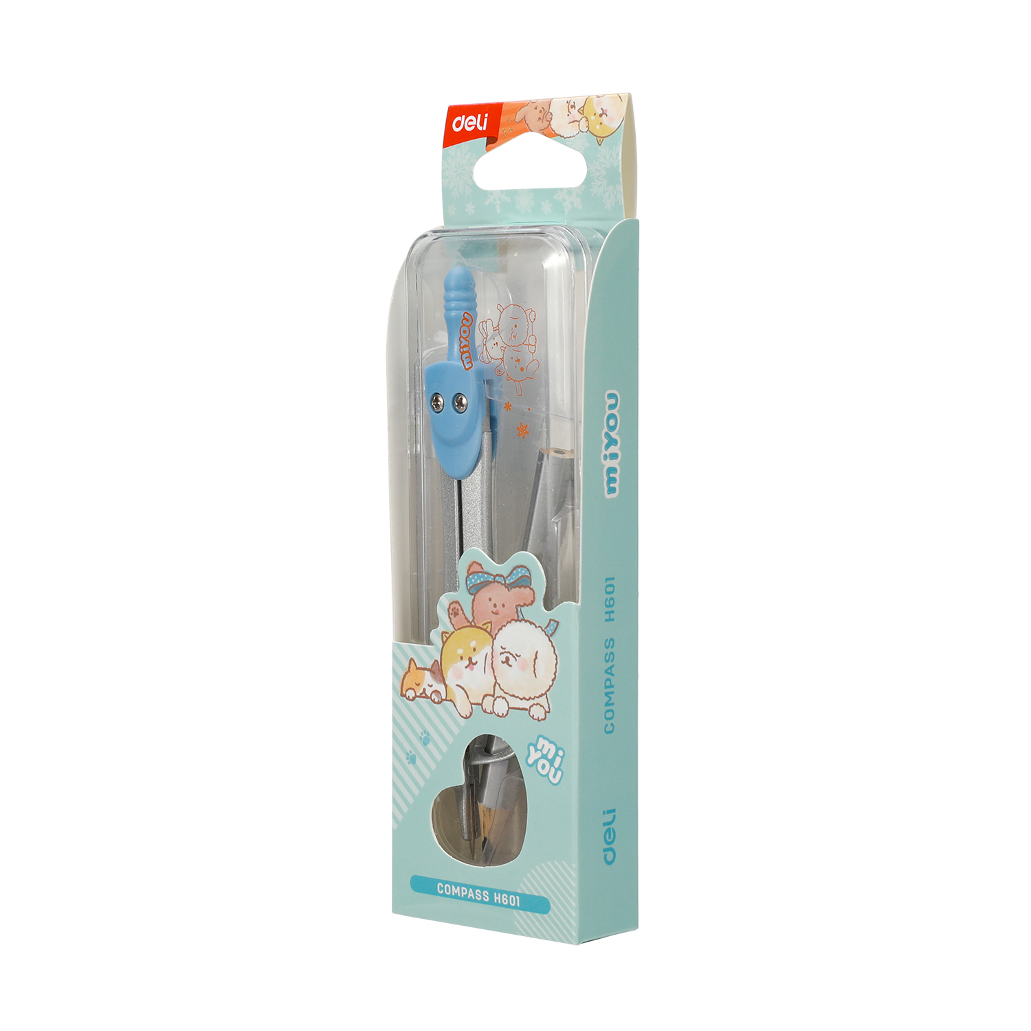 deli EH601 Compass, with a pencil Ø up to 280 mm, Assorted Colors - Image 2