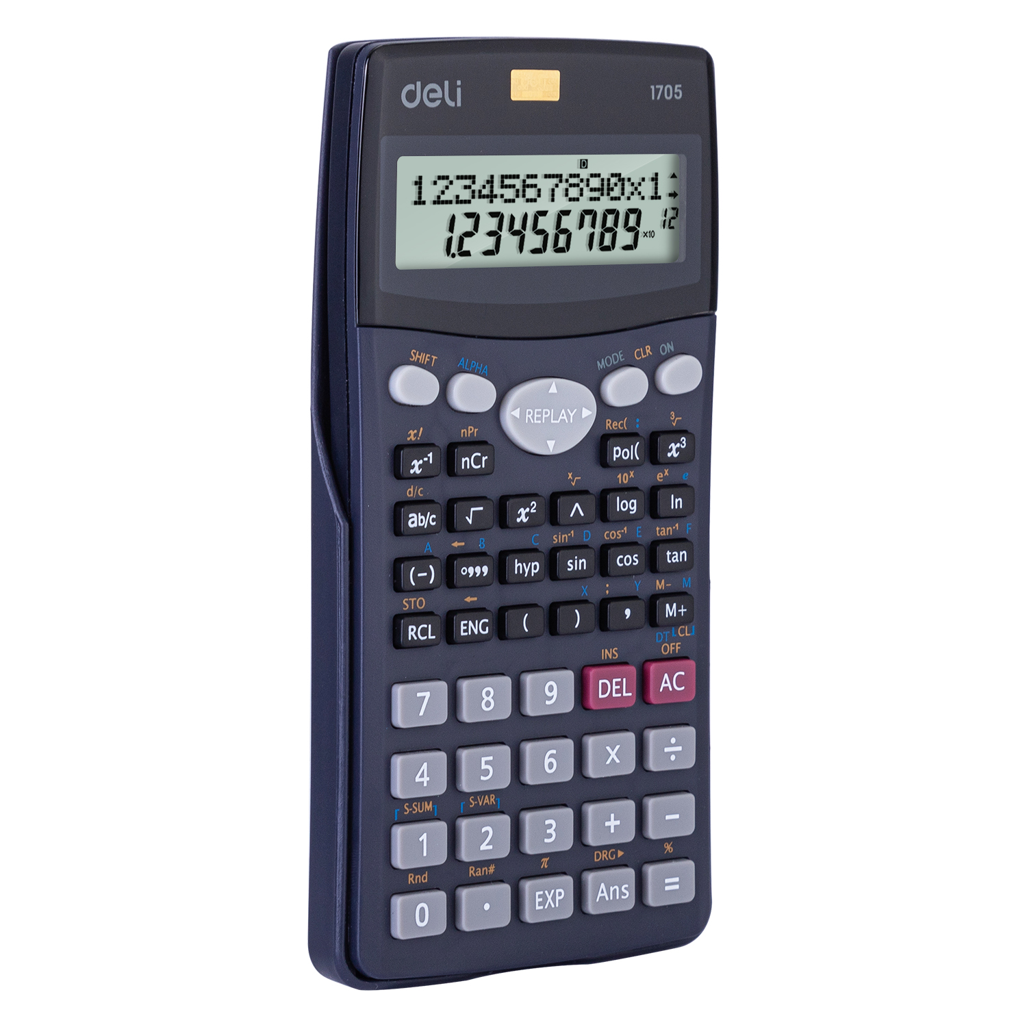 deli E1705 Scientific Calculator, 240F-two line display-10+2 digits, Dark Blue - Image 2