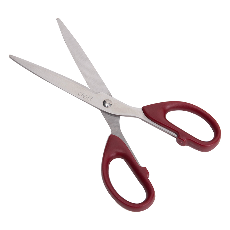 deli 6009 Scissors, 180mm 7, Red - Image 2