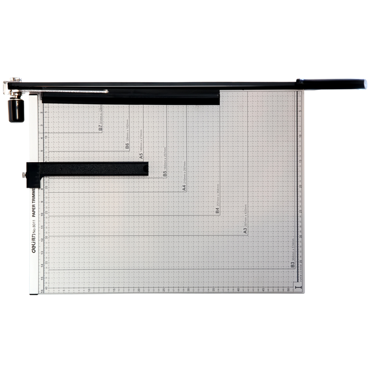 deli 8011 Paper Trimmer, 430×550×720mm, White Ash - Image 2