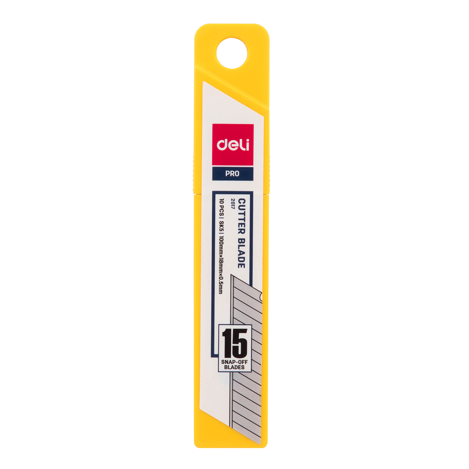 deli E2017 Cutter Blade, 15 snap-off blades, Silver - Image 2