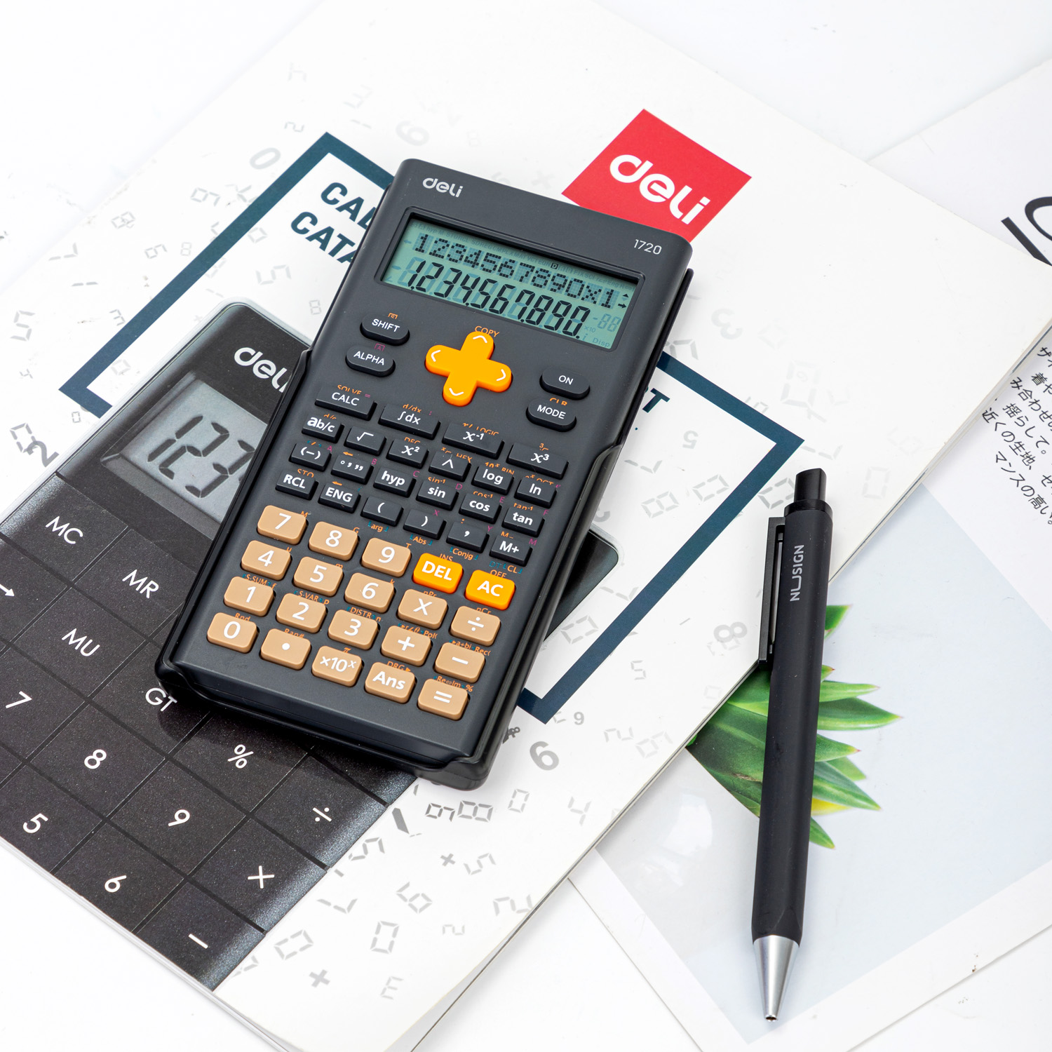 deli E1720 300F-Scientific Calculator, 300F-textbook display,English display, Dark Grey - Image 2