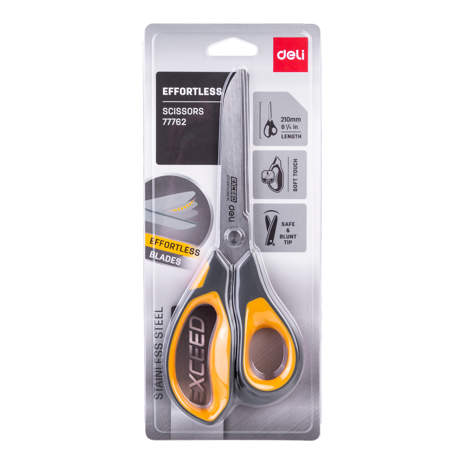 deli E77762 Scissors, 210mm, Yellow - Image 2