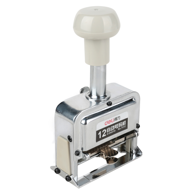 deli 7512 Numbering Machine, 109*70*164mm, 575 gram, White - Image 2