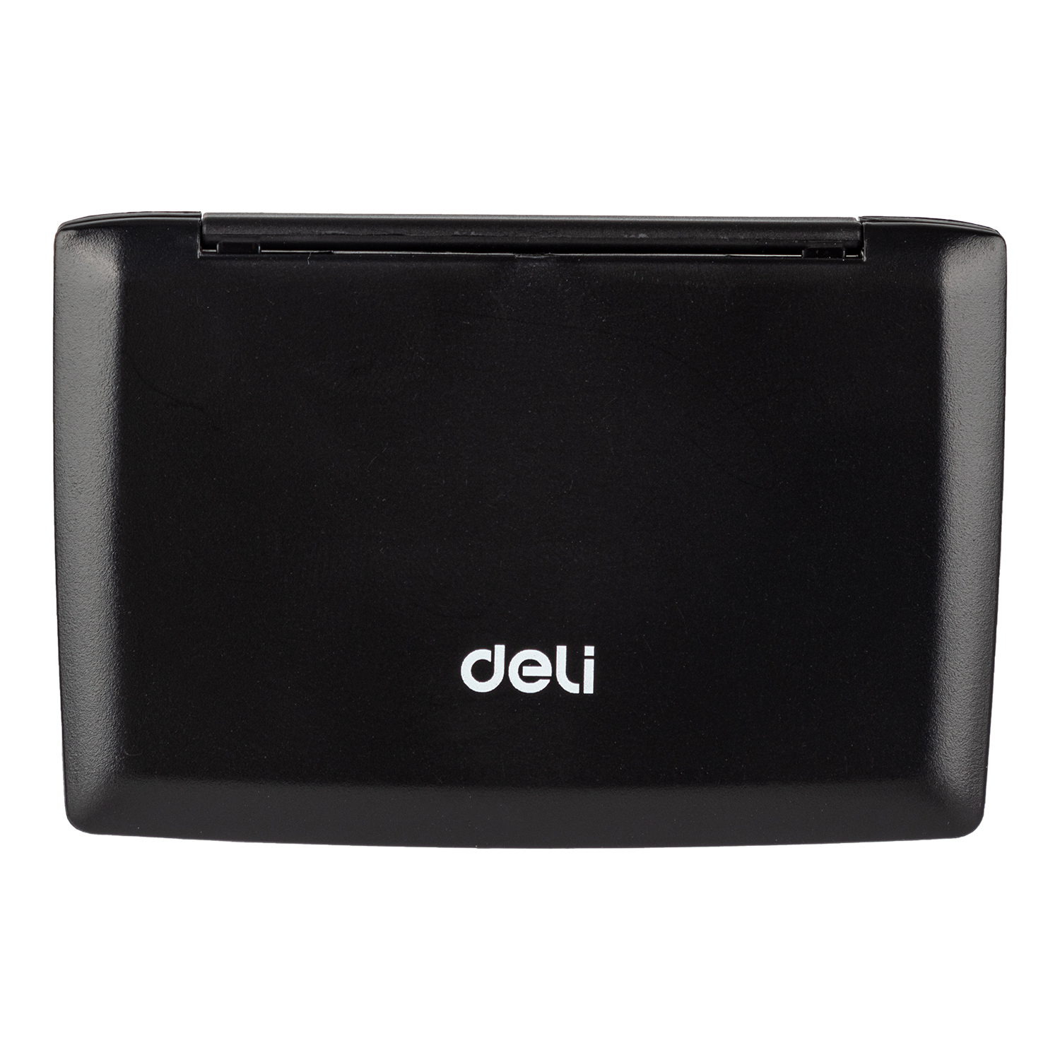 deli E39218 Portable Calculator, Plastic-8 digits,h/cover, Black - Image 2