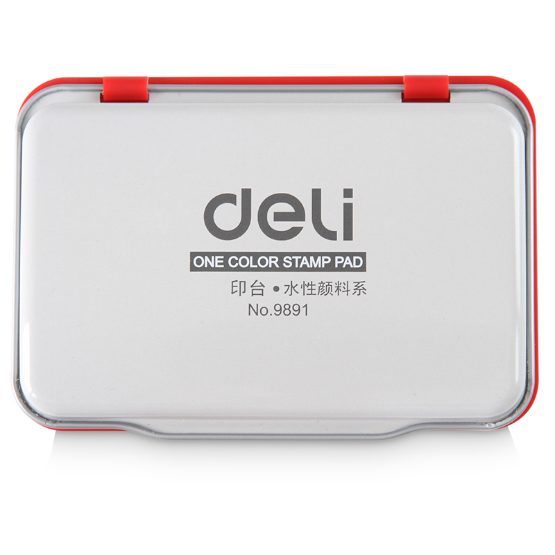 deli 9891 Stamp Pad, Red - Image 2