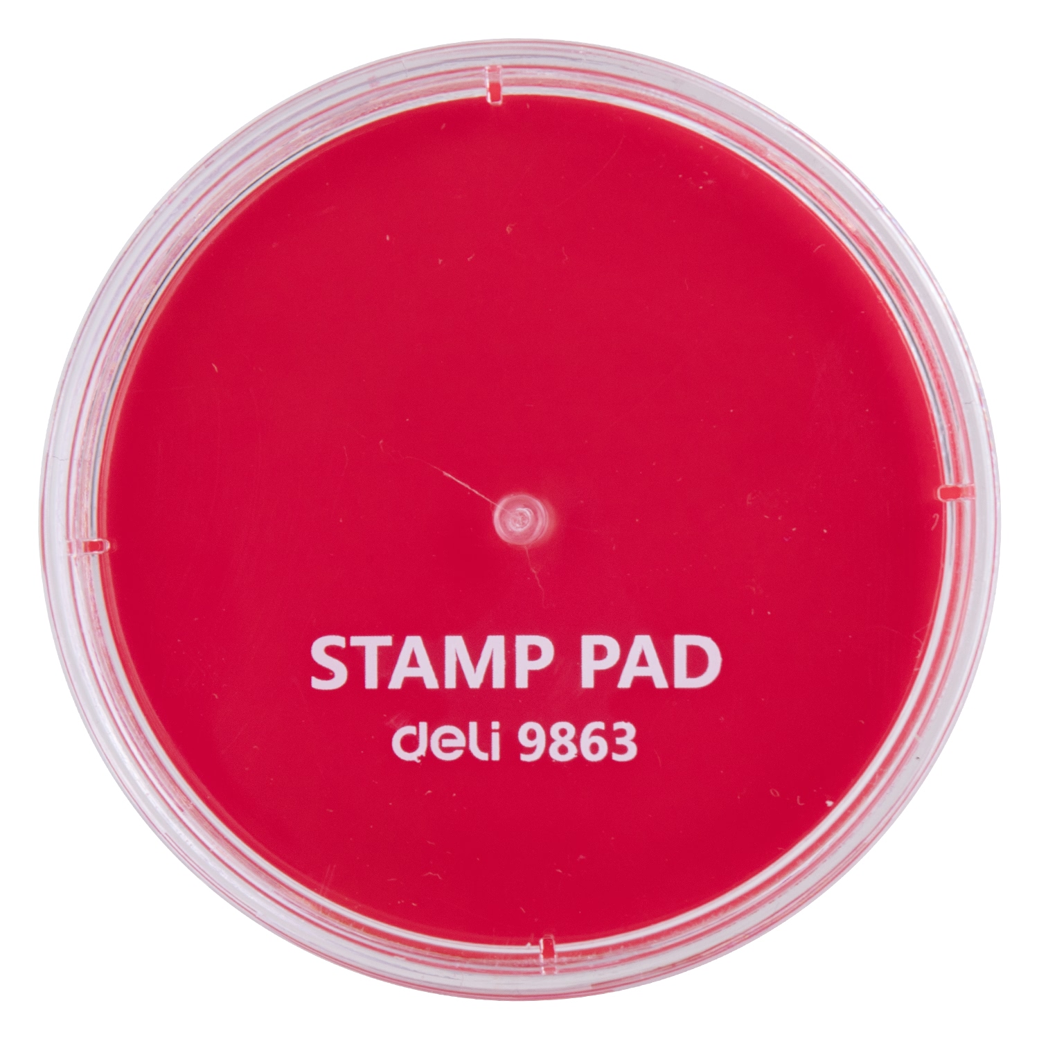 deli E9863 Stamp Pad, φ84×25mm, Red - Image 2