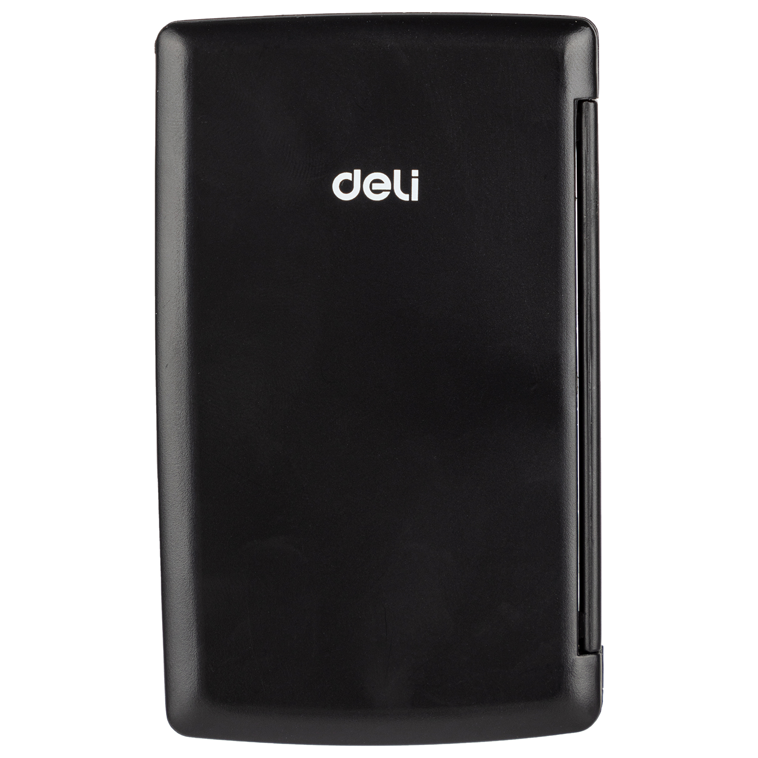 deli E39219 Portable Calculator, Plastic-8 digits,h/cover, Black - Image 2