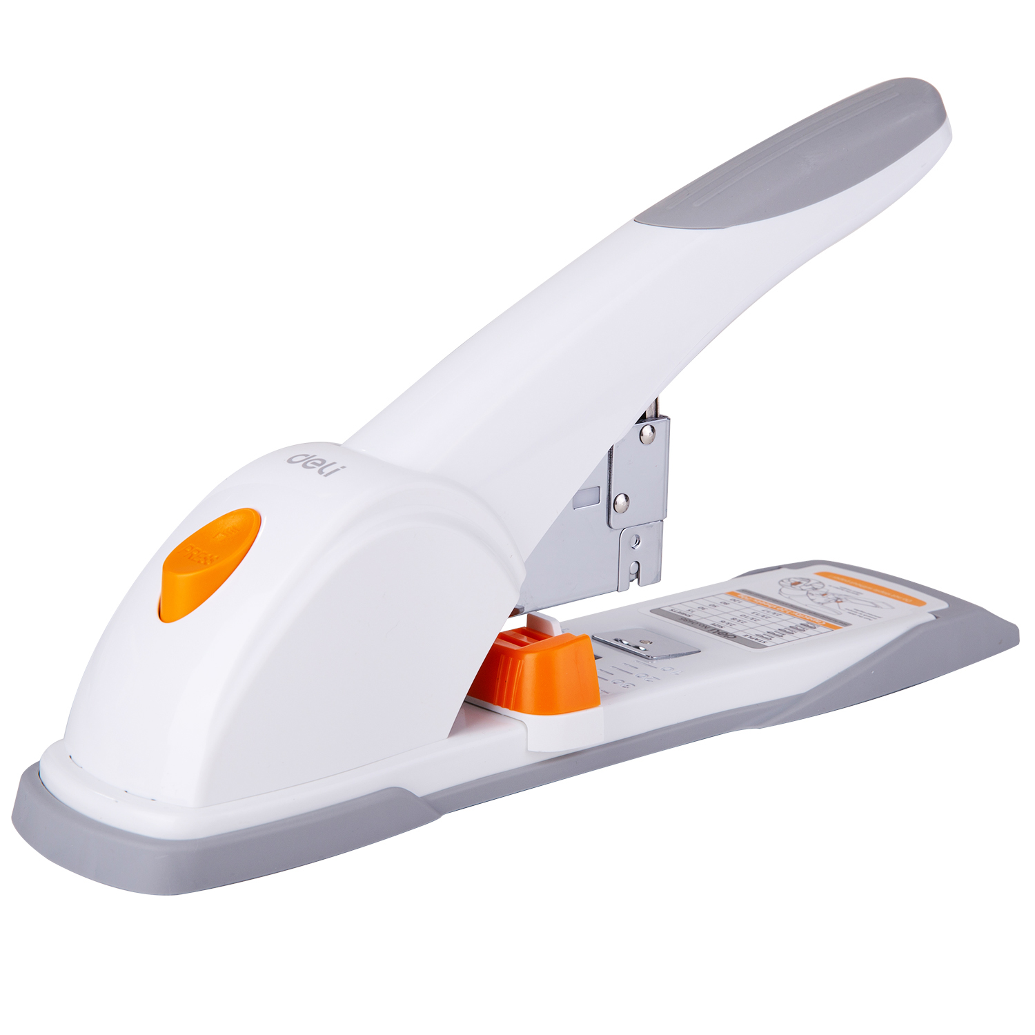 deli E0486 Heavy Duty Stapler, 120sheets, White - Image 2