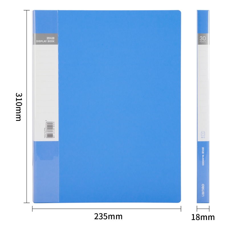 deli 5003 Display Book, A4-30P, Blue - Image 2