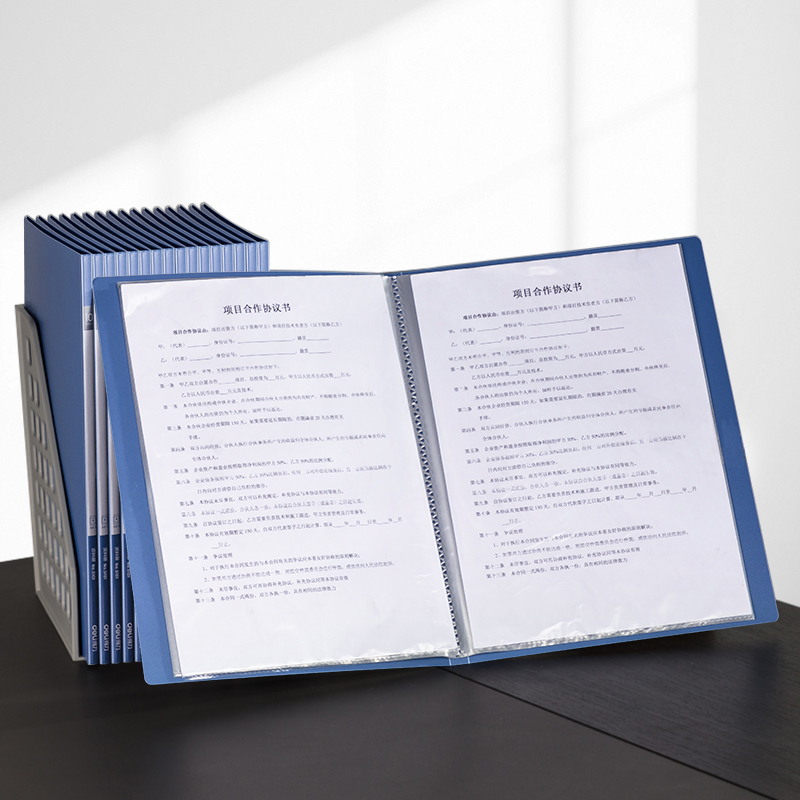 deli 5101 Office Display Book, A4-10 pages, Blue - Image 2