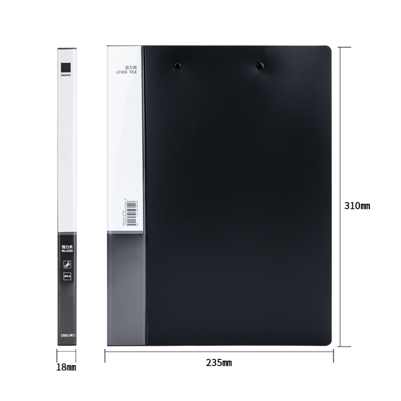 deli 5301 File Folder, A4, Black - Image 2