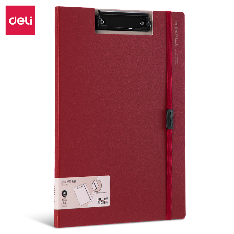 deli NS180 Clipboard, 2.0mm Foam PP Material, Red - Image 2