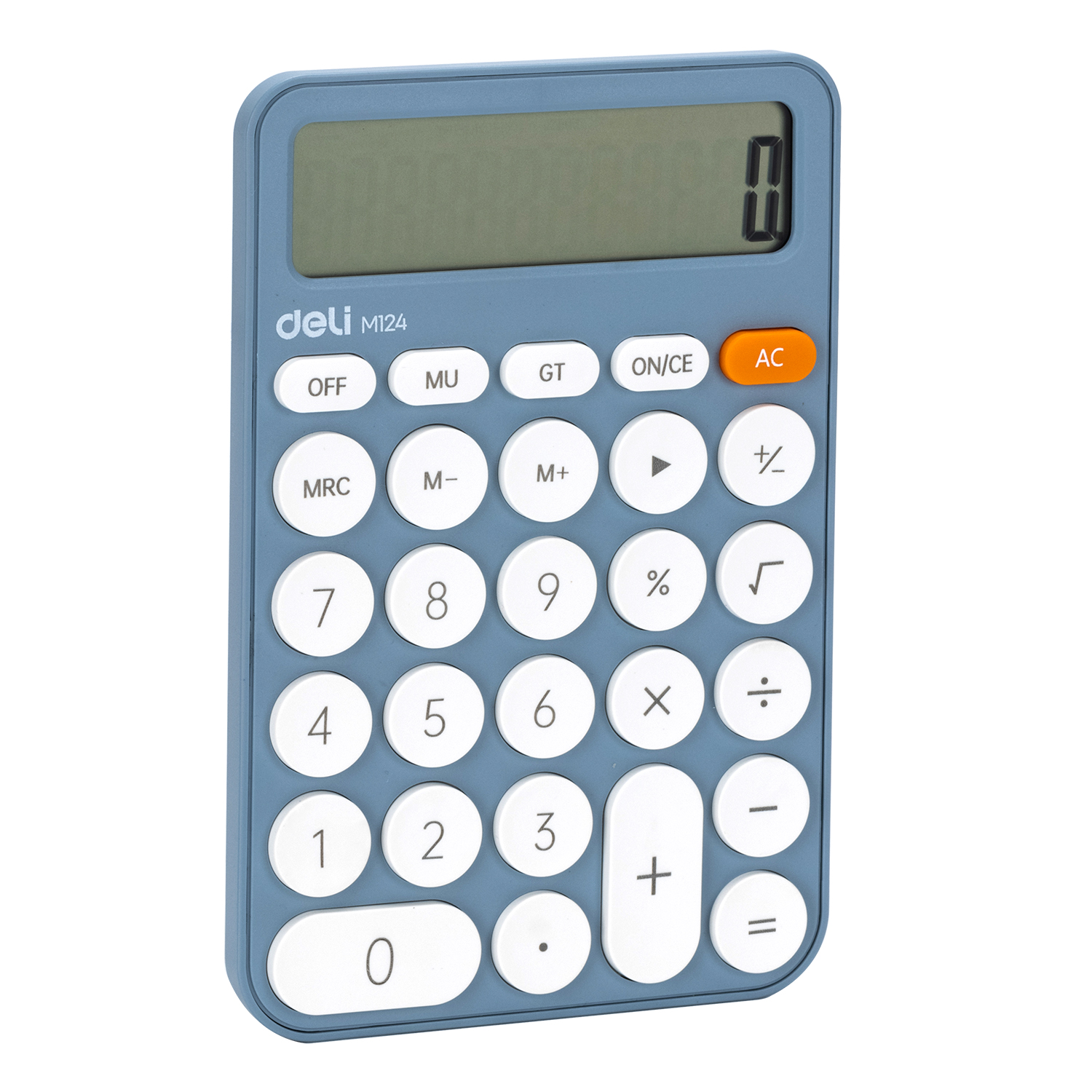 deli EM124 Calculator, Plastic-12 digits, Blue - Image 2