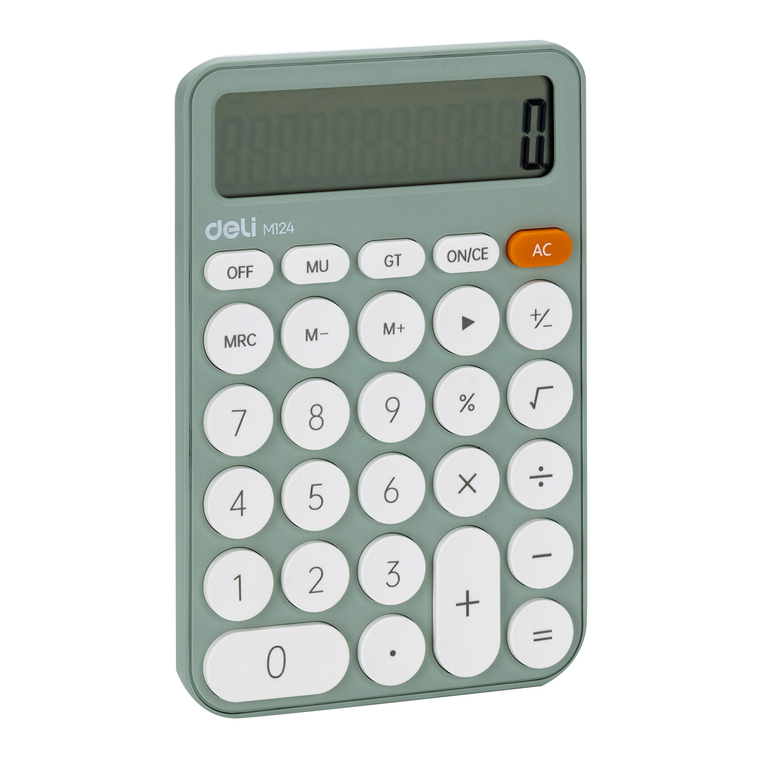 deli EM124 Calculator, Plastic-12 digits, Green - Image 2