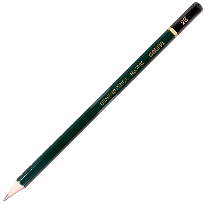 deli 7084 Sketching Pencil, 2B, Green - Image 3