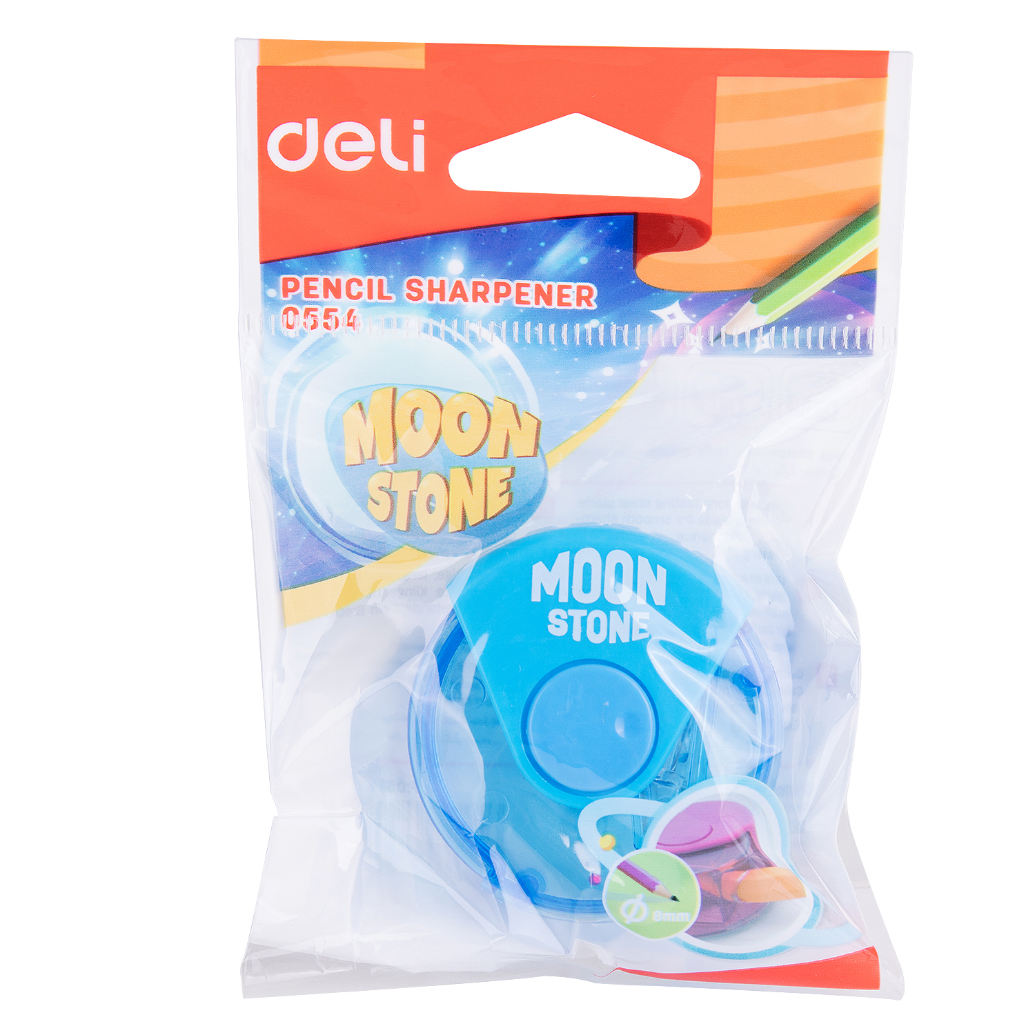 deli E0554 Pencil Sharpener, 1-hole w/canister, Assorted Colors - Image 3