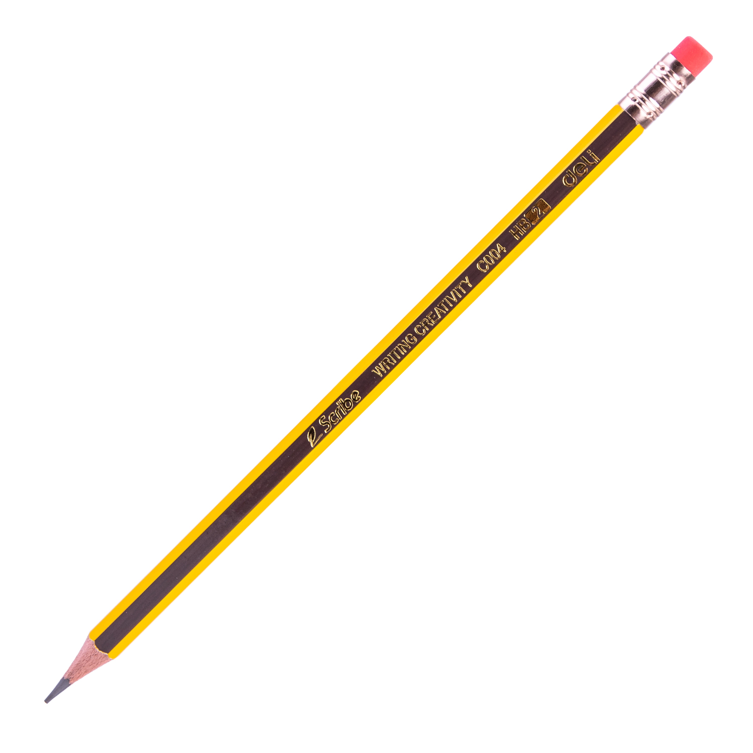 deli EC004-HB Graphite Pencil, HB, Yellow - Image 3