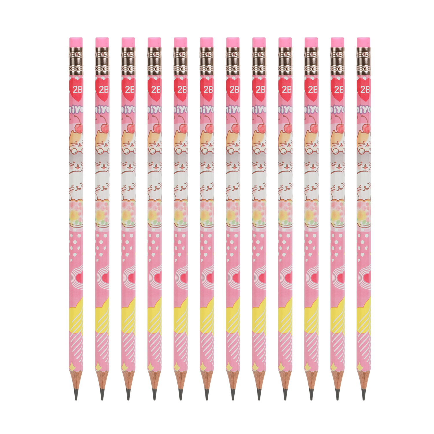deli EC012-2B Graphite Pencil, 2B, Assorted Colors - Image 3
