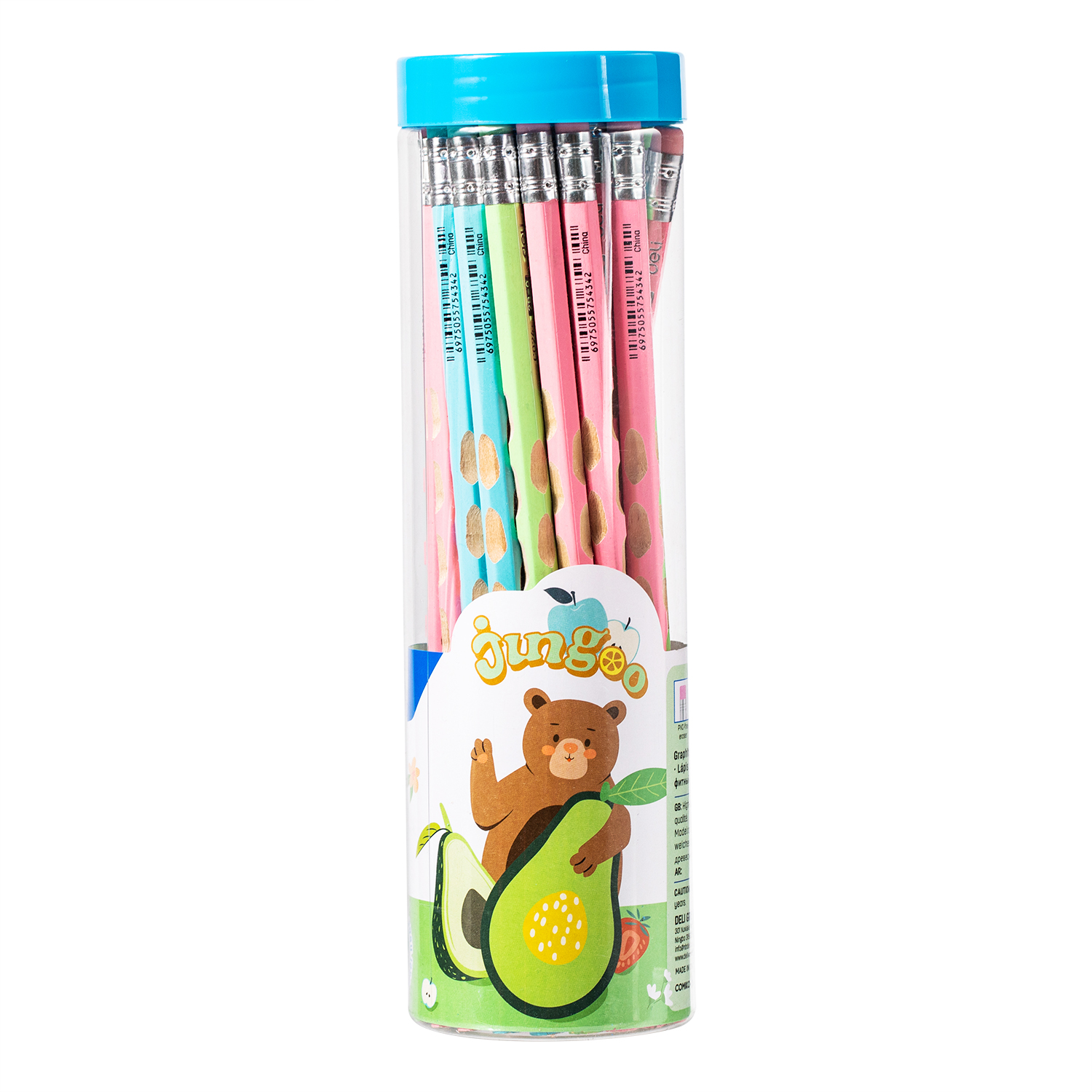 deli EC024-2B Graphite Pencil, 2B φ2.4mm Hexagonal Barrel, Assorted Colors - Image 3