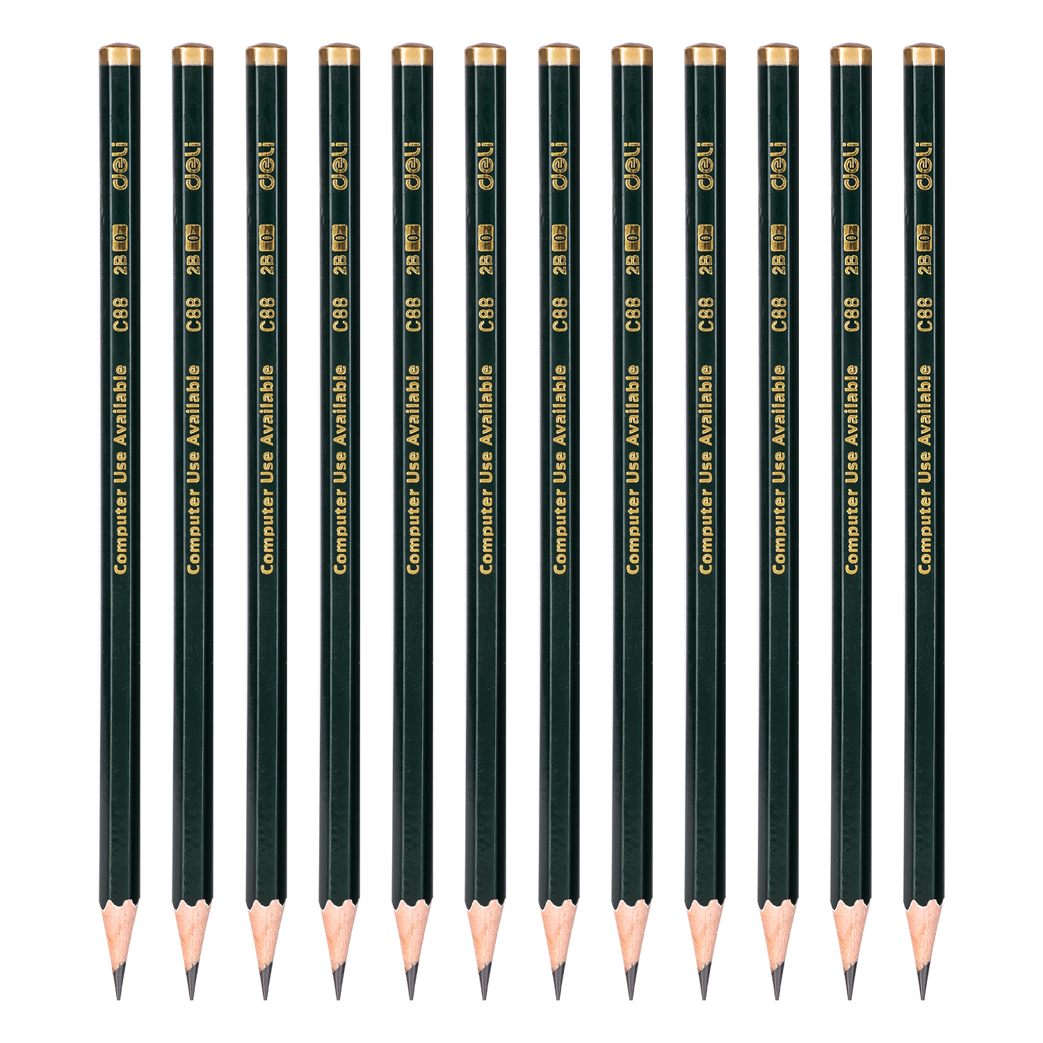 deli EC88-2B Graphite Pencil, 2B, Assorted Colors - Image 3