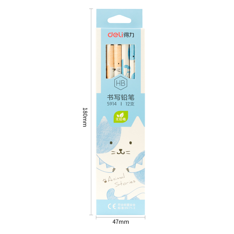 deli S941 Graphite Pencil, 2B, Assorted Colors - Image 3