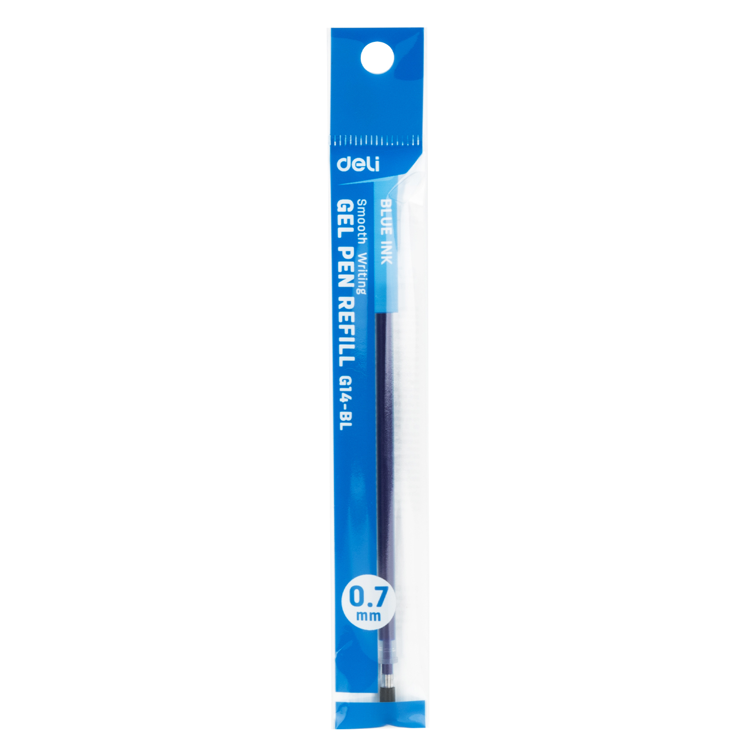 deli EG14-BL Gel Pen Refill, Bullet tip:0.7mm, Blue - Image 3