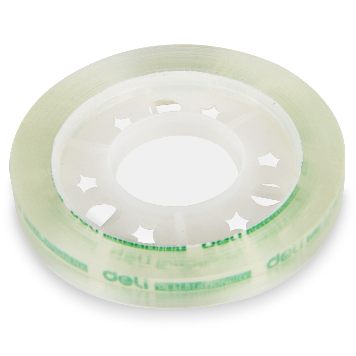 deli 30002 Stationery Tape, 8mm*40y*38um6rolls/tube, Transparent - Image 3