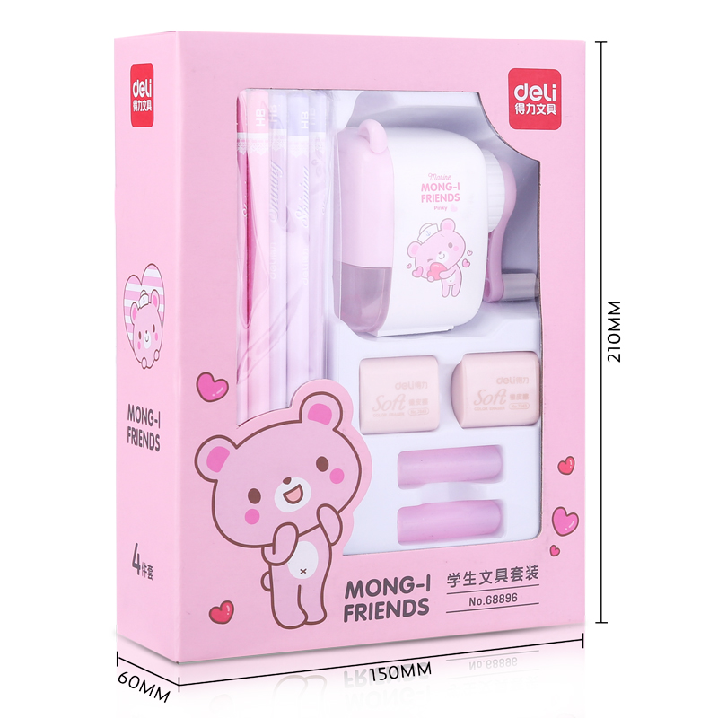 deli 68896 School Gift Set, Pink - Image 3