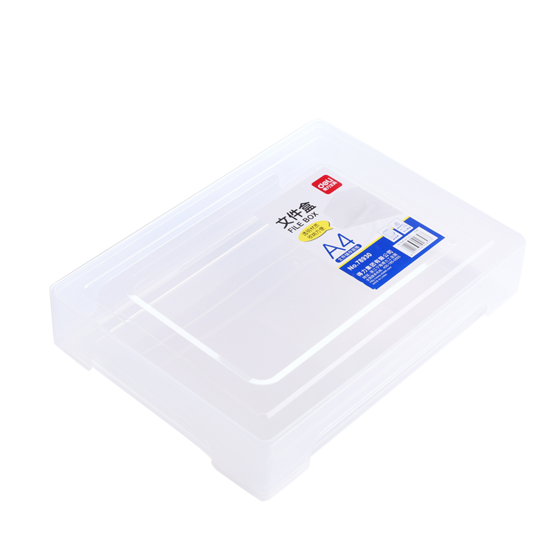 deli 78930 File Box, A4,320*235*64mm, Transparent - Image 3