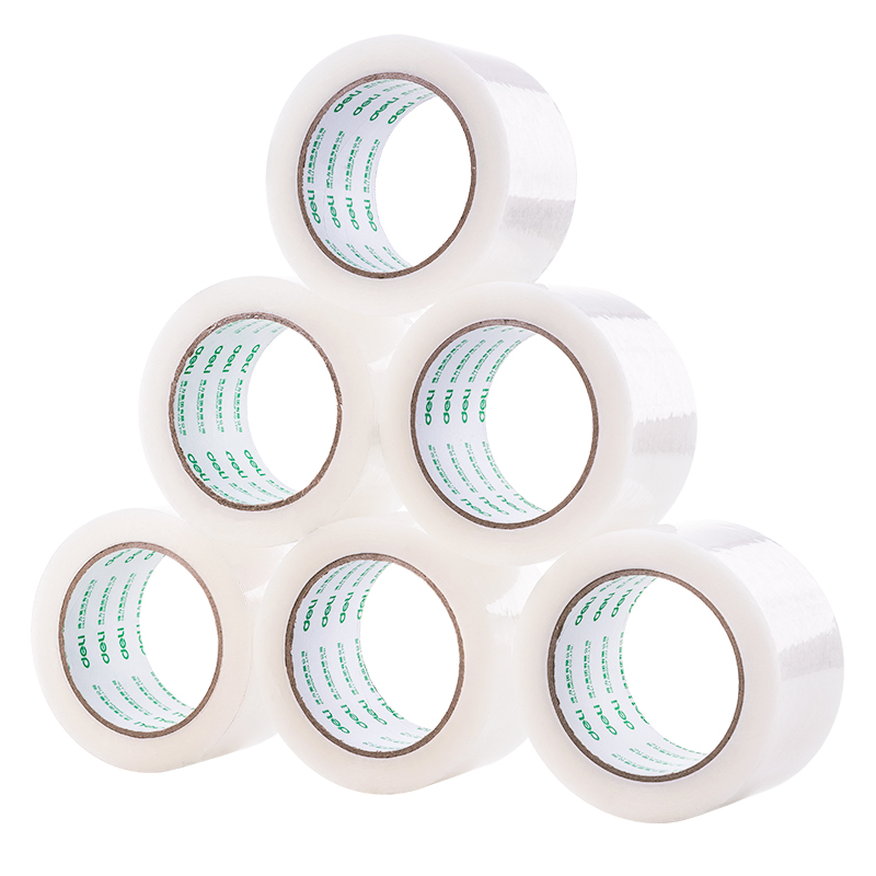 deli 33301 Packing Tape, 60mm*100y*45um, Transparent - Image 3