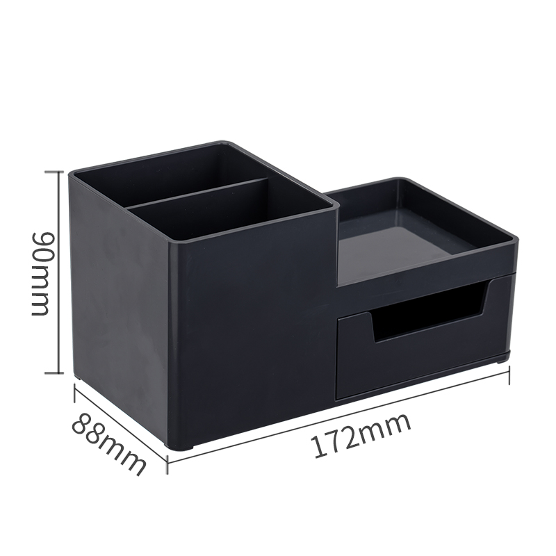 deli 8907 Desk Organizer, 172x88x90mm, Dark Grey - Image 3