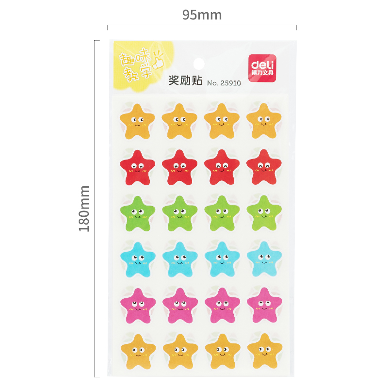 deli 25910 Sticker, 24pcs/page, Assorted Colors - Image 3