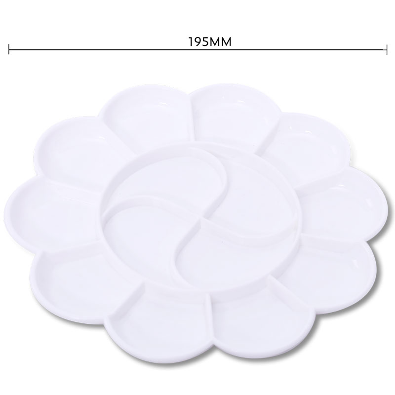 deli 9403 Palette, 14 grids, φ195mm, White - Image 3