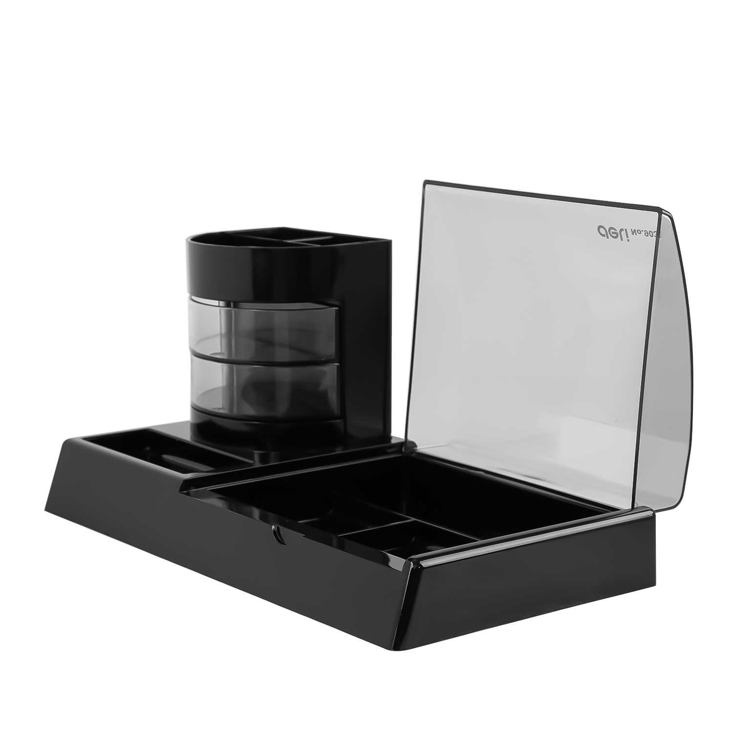 deli E903 Desk Organizer, 262×129×115mm, Black - Image 3