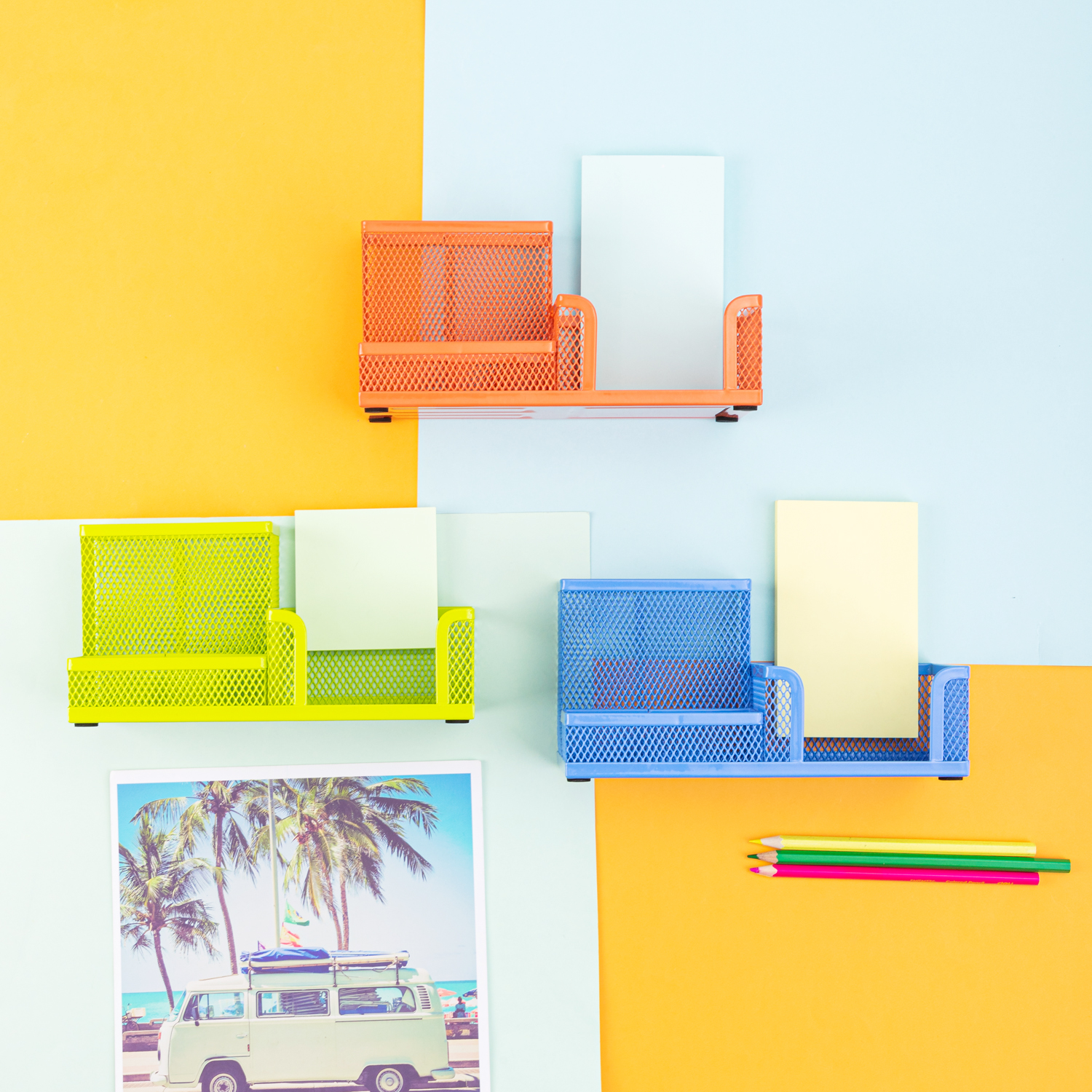 deli E9154 Pen Holder, 80×80×90mm, 70 gram, Assorted Colors - Image 3