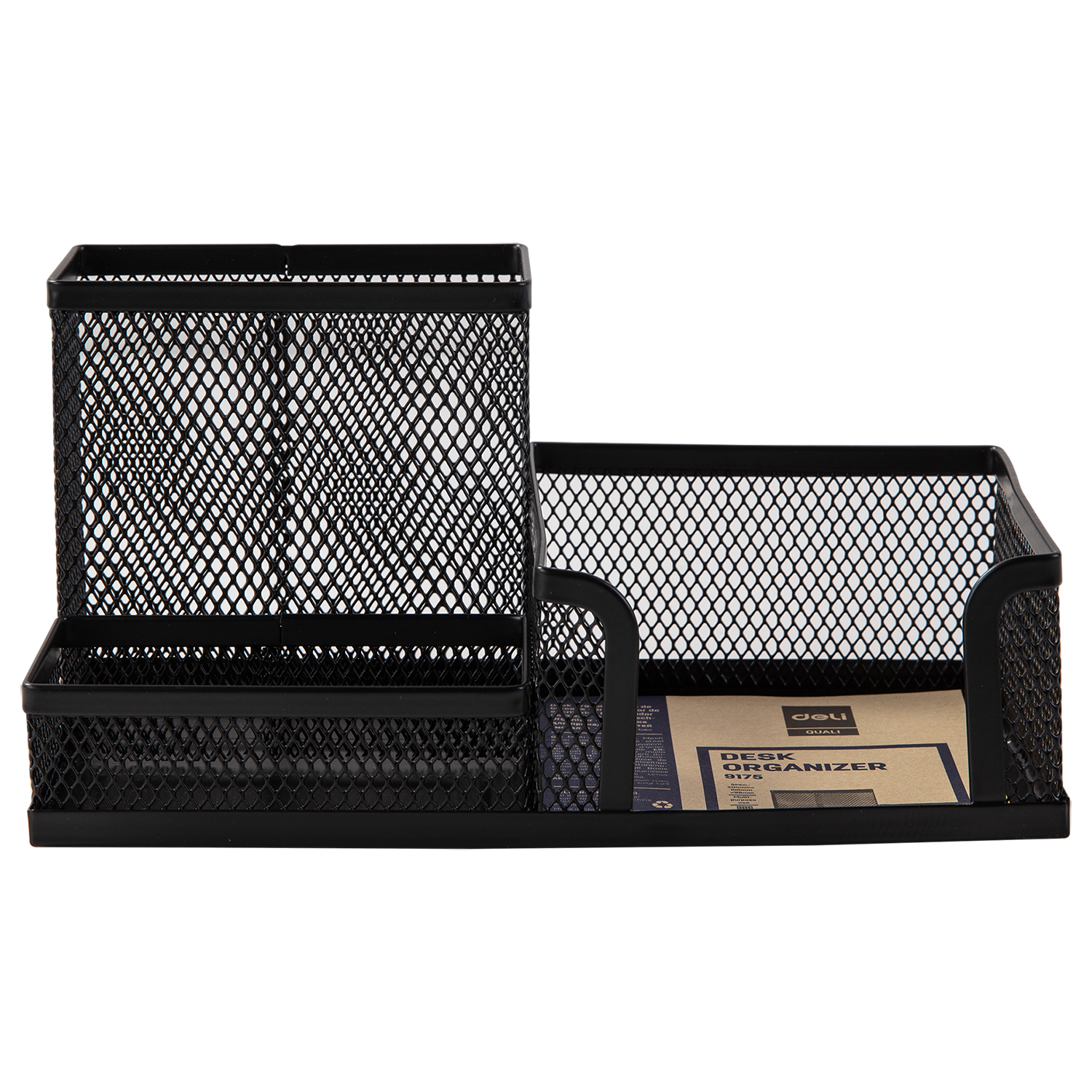 deli E9175 Desk Organizer, 215×75×53mm, Black - Image 3