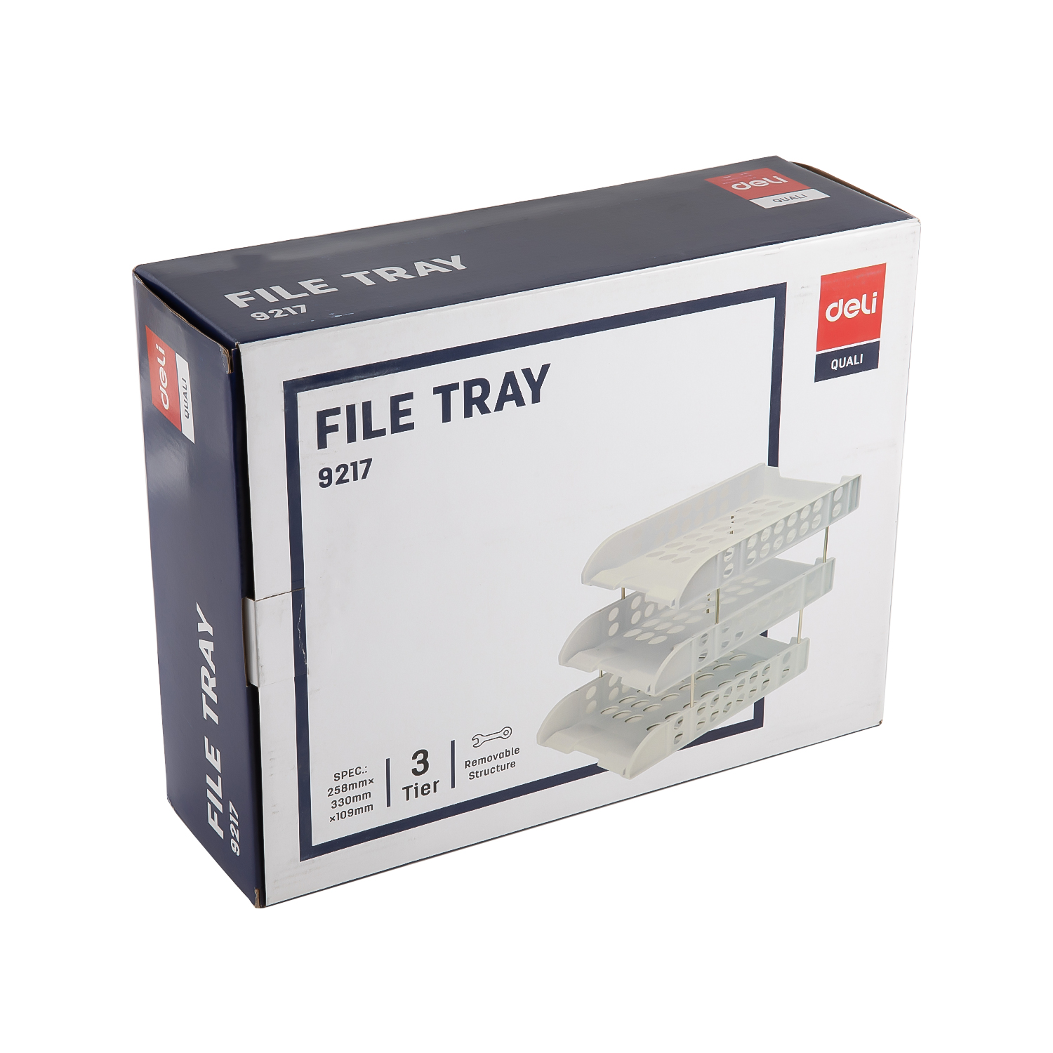 deli E9217 File Tray, 258×330×109mm, Grey - Image 3