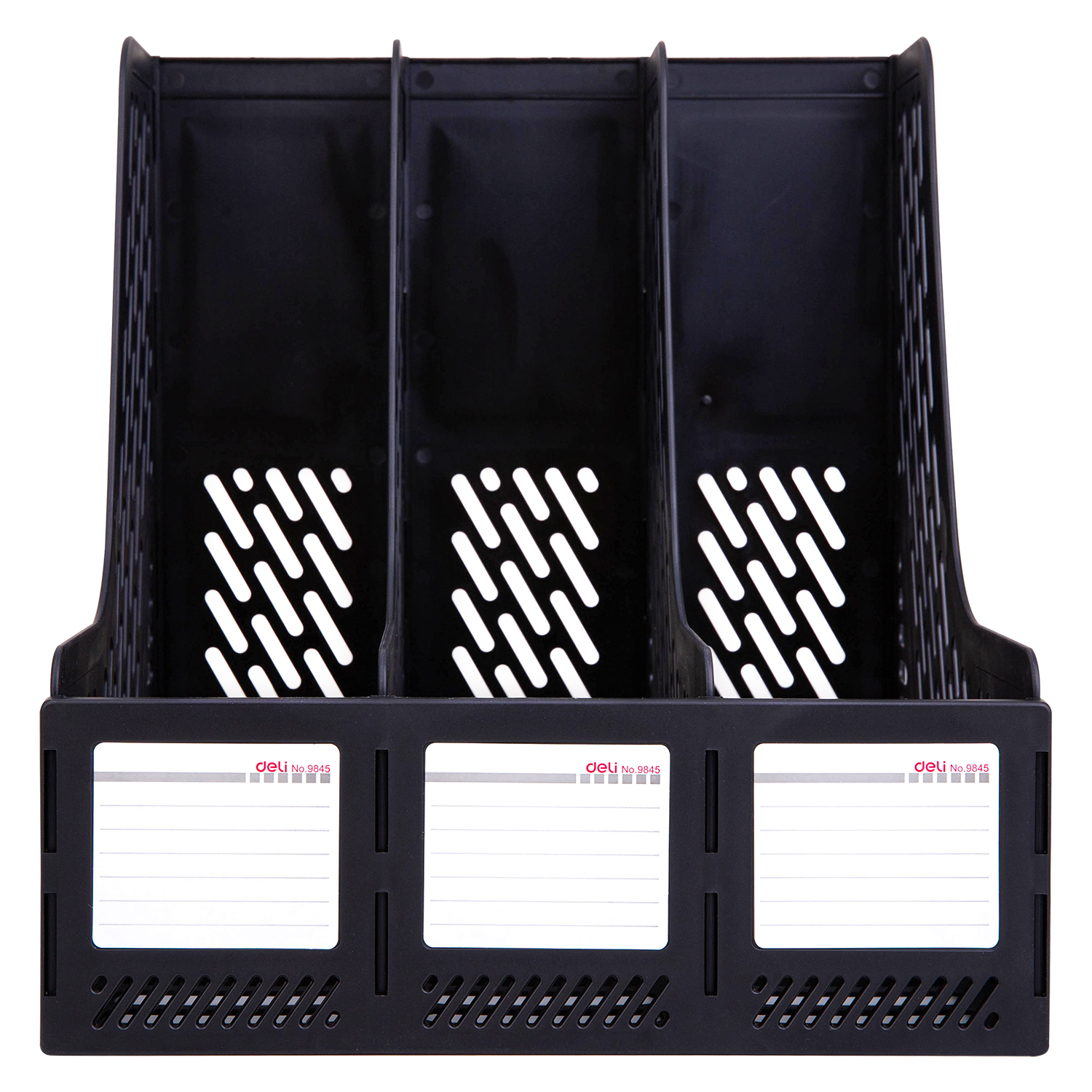 deli E9845 Magazine Container, 265×250×295mm, Black - Image 3