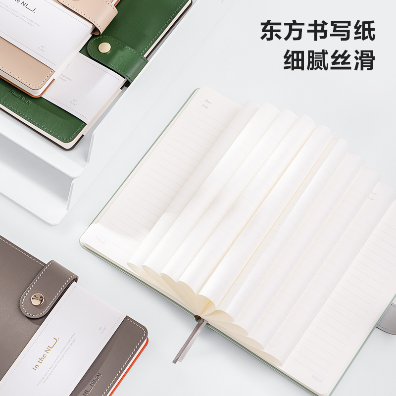 deli NS299 Leather Cover Notebook, A5-120 sheets, Assorted Colors - Image 3