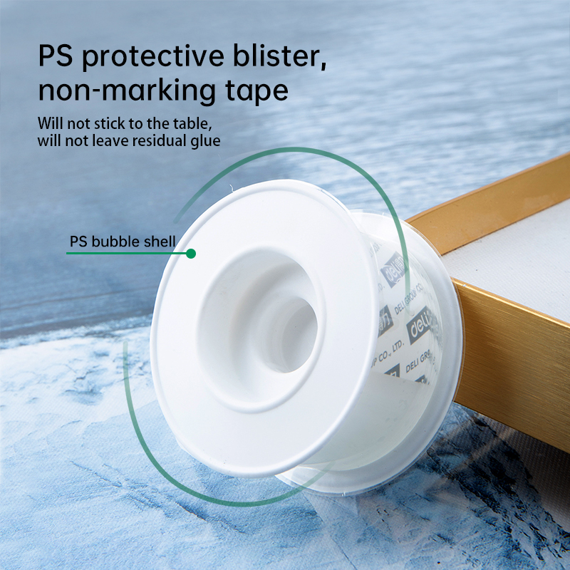 deli 33605 Mounting Tape, 1mm*30mm*1.5M, Transparent - Image 3