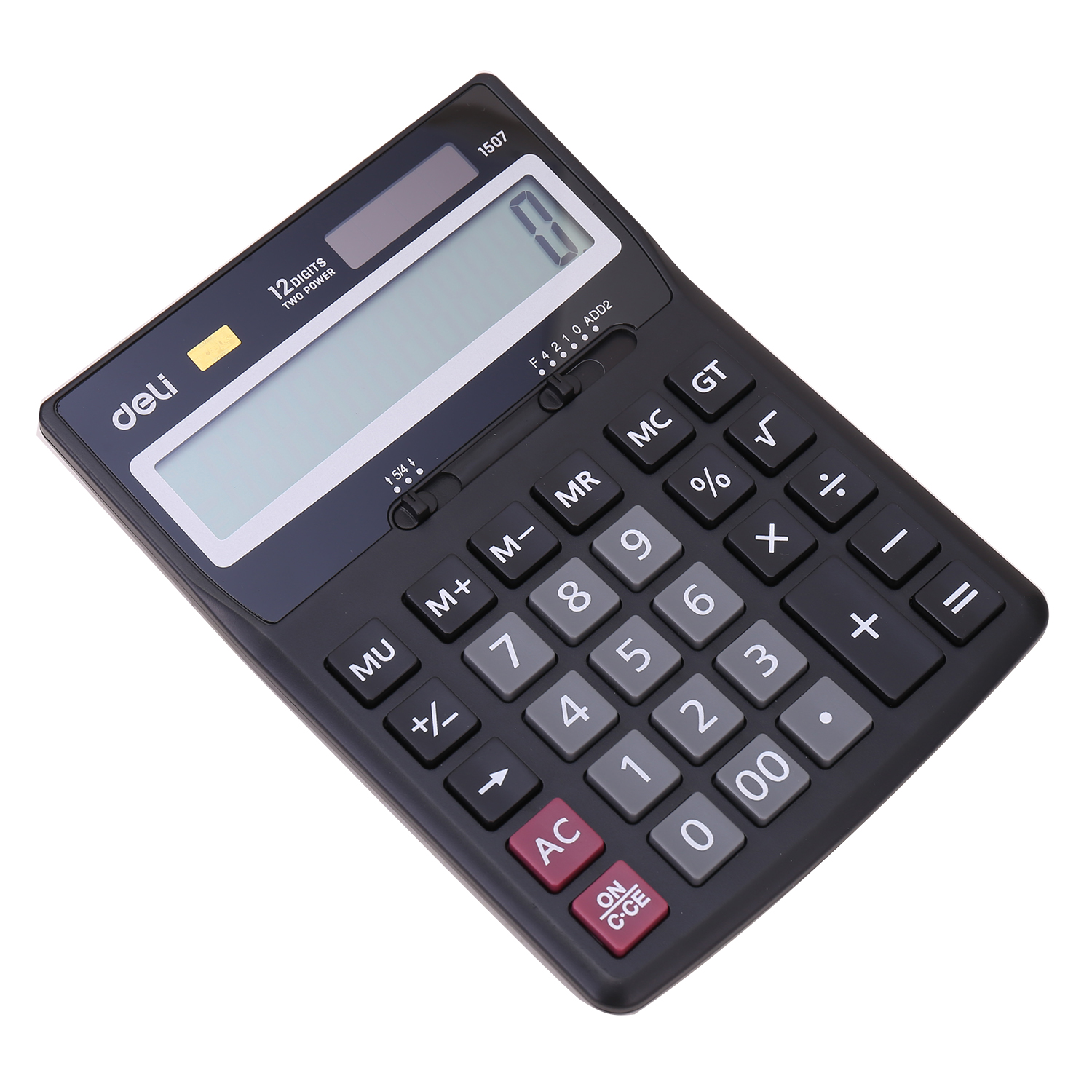 deli E1507 Desktop Calculator, Plastic-12 digits, Black - Image 3