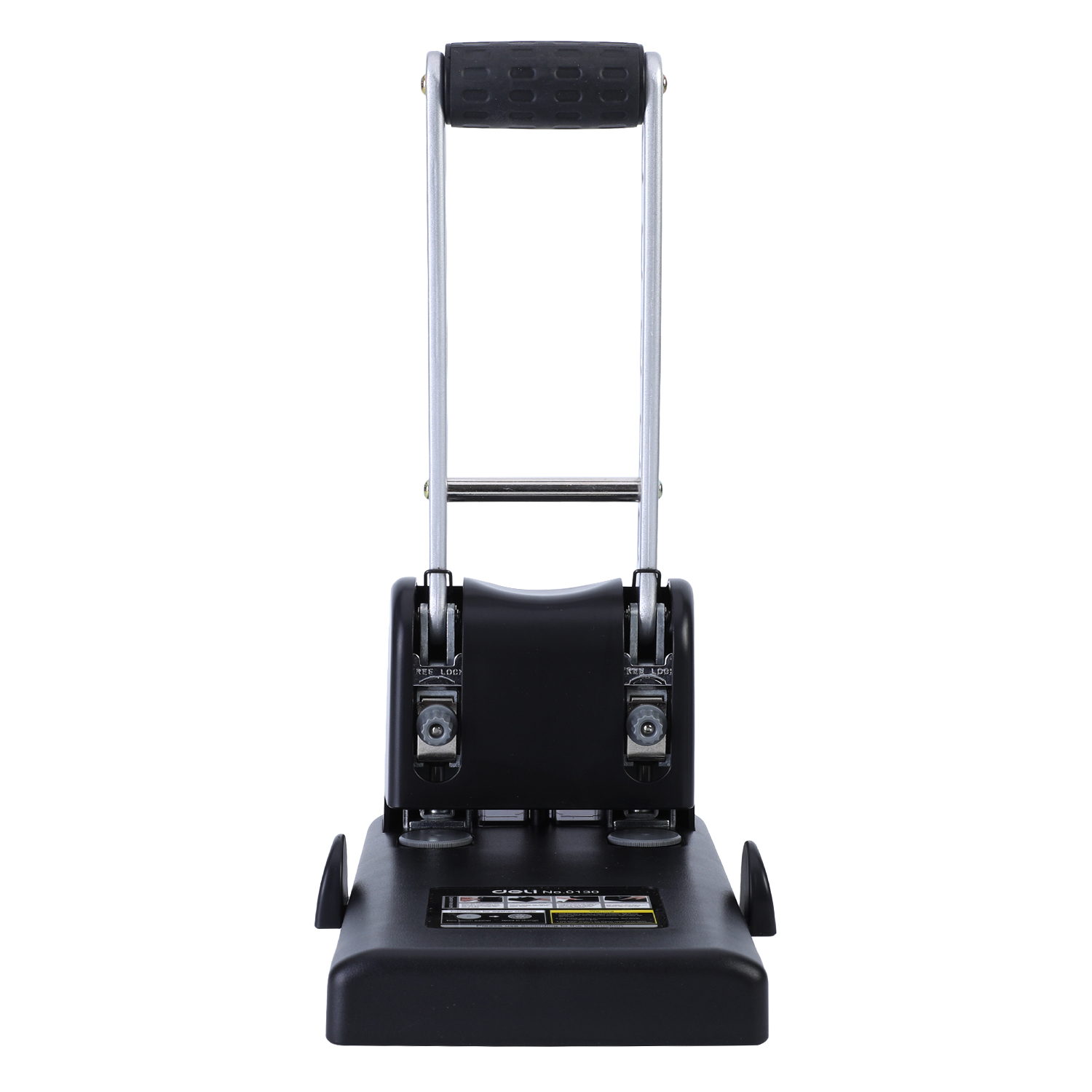 deli E0130 Heavy Duty Punch, 100 sheets,80mm,Φ6mm, Black - Image 3